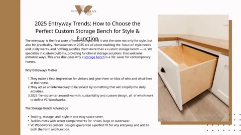 2025 Entryway Trends: How to Choose the Perfect Custom Storage Bench for Style & Function