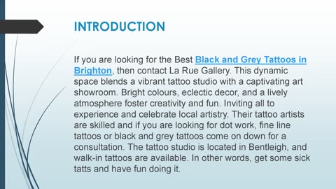 Best Black and Grey Tattoos in Brighton