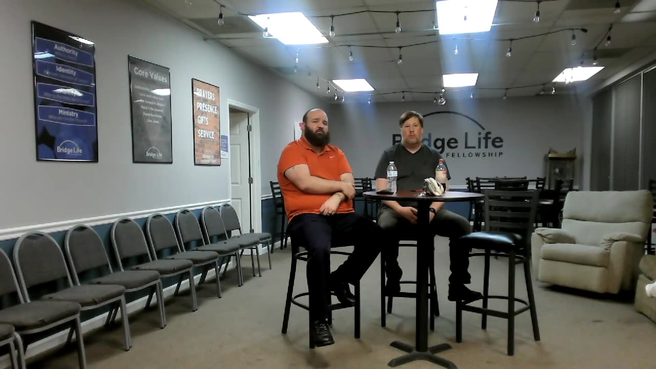 Bible reading, gaming, then close w/ prayer