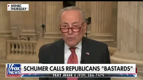 Schumer Calls Republicans B*stards - Cry More Chucky