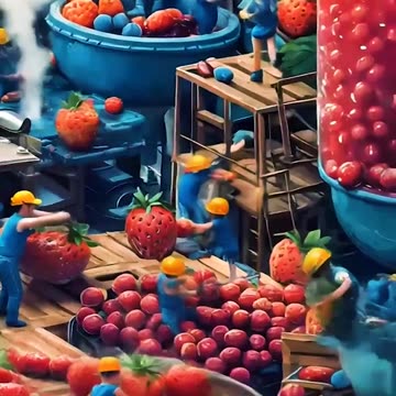 Little people harvesting food with great fun #ai #shortvideo #shorts #videography #food #edit