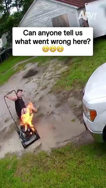 The lawnmower manual said_ 1. Pour lighter fluid on it. 2. Scream like a banshee