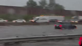 🚨 WTH!? New Jersey Turnpike is UNDER WATER as torrential rain continues to pummel the area