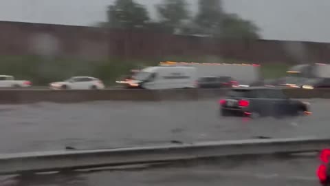 🚨 WTH!? New Jersey Turnpike is UNDER WATER as torrential rain continues to pummel the area