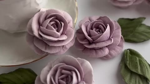 Туториал по вывернутой розе из зефира 💗