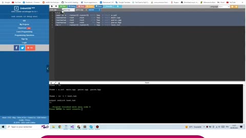 Student Work(Project)|COP4634 Project 1 Report :myshell.cpp + parse.cpp Output Video|UWF