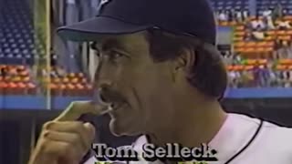 May 25, 1986 - Tom Selleck Homers in Batting Practice with Detroit Tigers