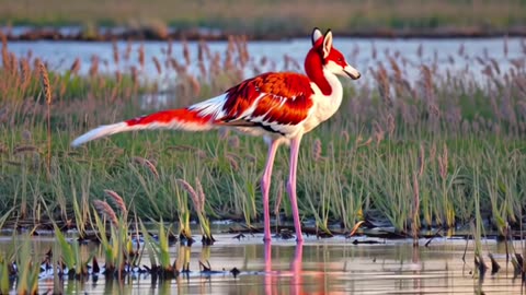 What if You Cross a FOX with a FLAMINGO? 🦊🦩#fyp