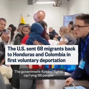 The first planes carrying migrants who voluntarily deported themselves