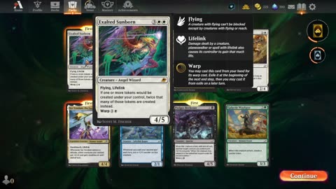 Magic: The Gathering Arena 10 pack opening.