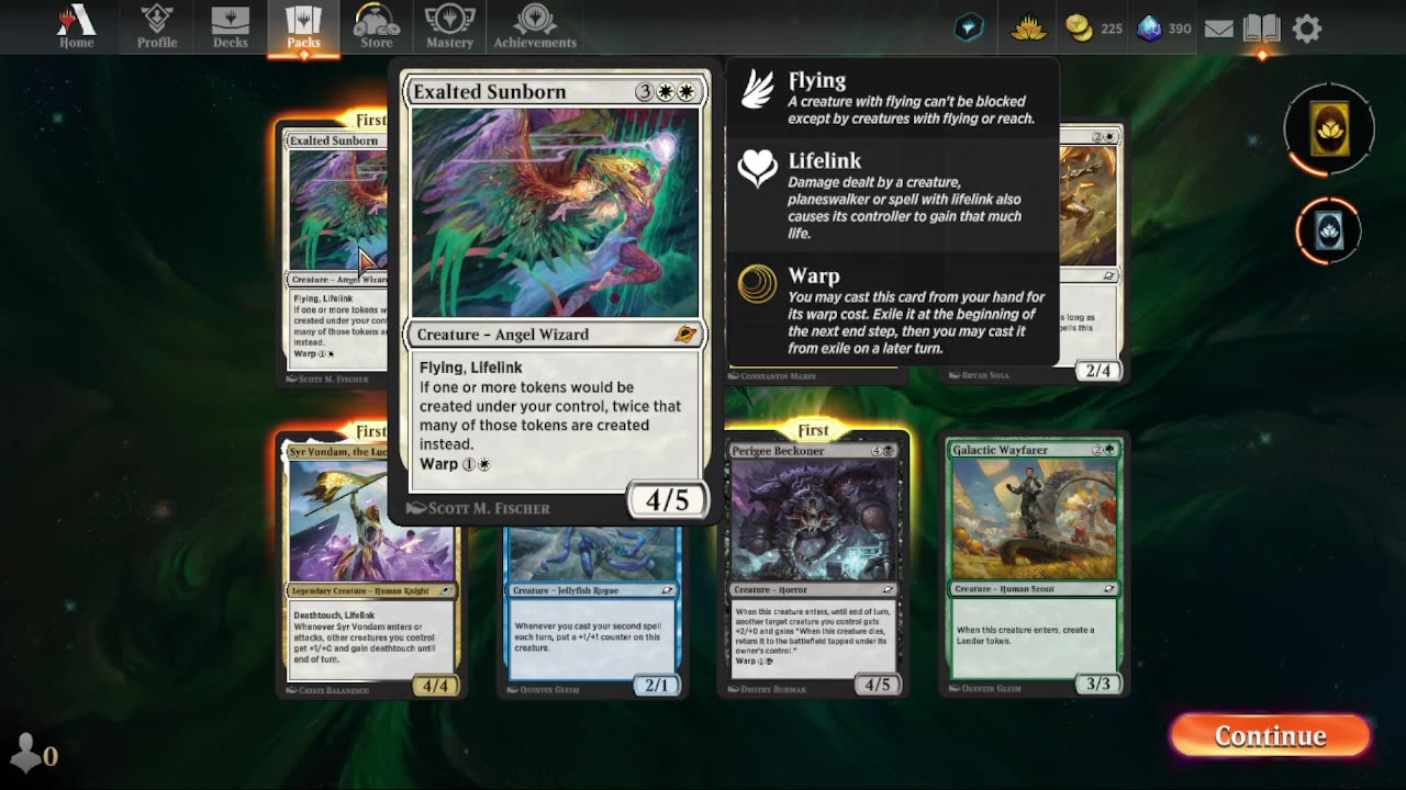 Magic: The Gathering Arena 10 pack opening.