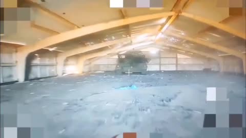 Footage of the destruction of enemy combat equipment