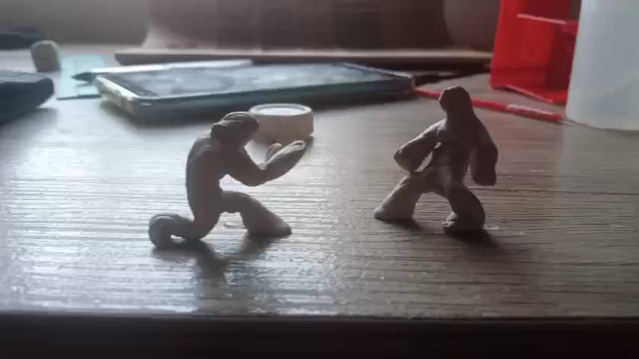 Prestick Street Fight - Claymation Stop motion Knockout