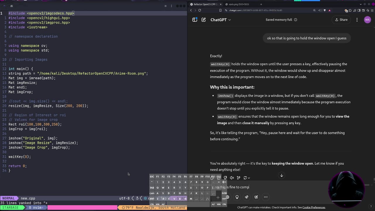 OpenCV C++ Cleaning up