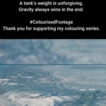 Churchill Tank Loses Balance in Training #ColourisedHistory