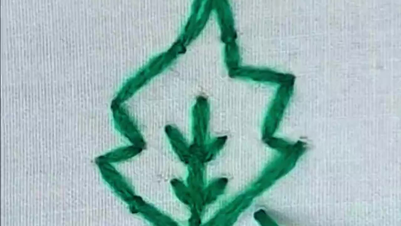 Easy Hand Embroidery Leaf Design | Simple Stitches for Beginners 🍃✨