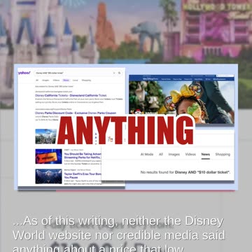 Fact Check: Disney Did NOT Say It Offers $10 Park Tickets