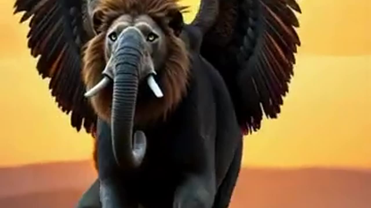 Unleashing 3-in-1 Animal Hybrids! 🦁🦅🔥 #animals