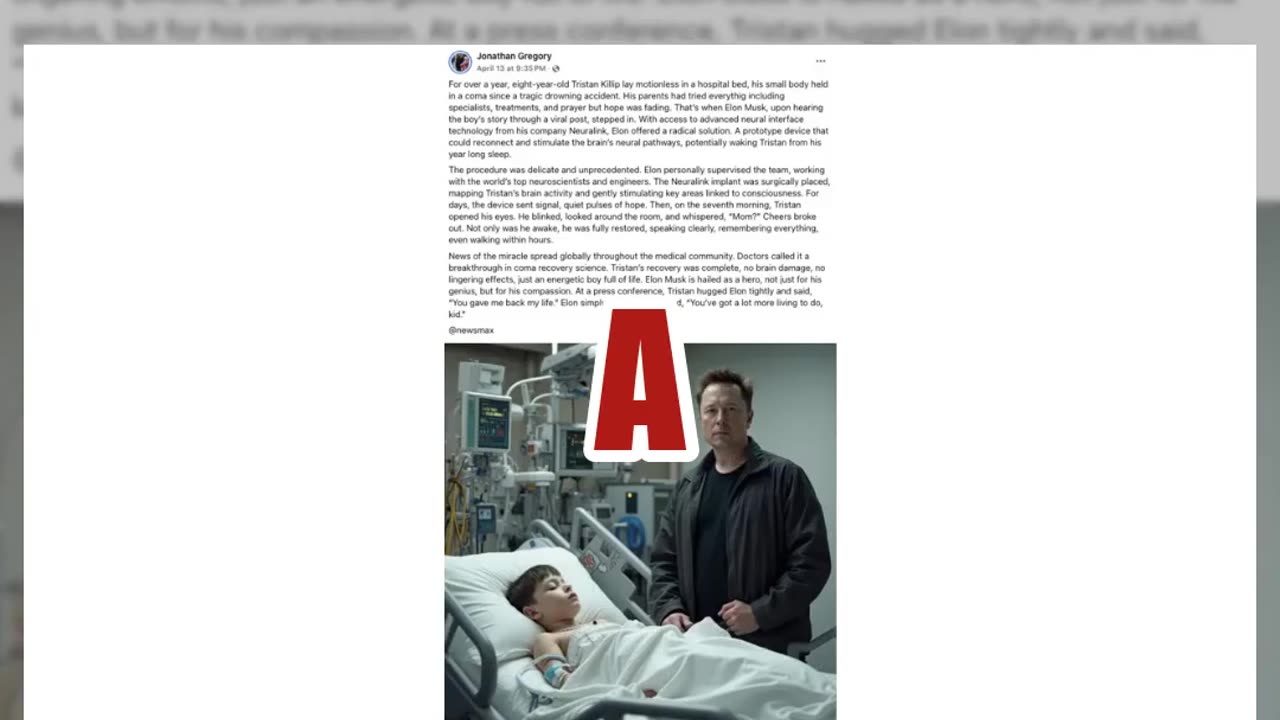 Fact Check: Elon Musk Did NOT Save 'Tristan Killip' With Neuralink -- Story is Fantasy Fiction