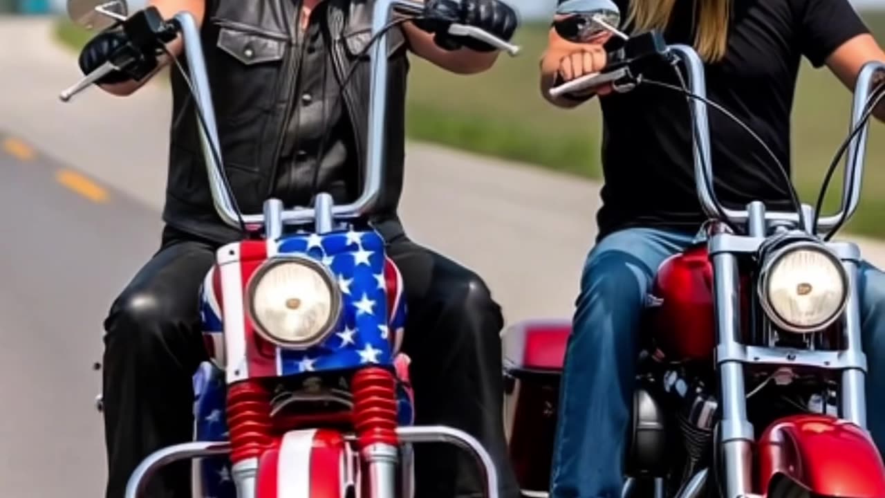 Donald Trump rides with Kid Rock.