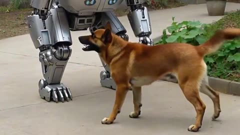 The robot and the dog.