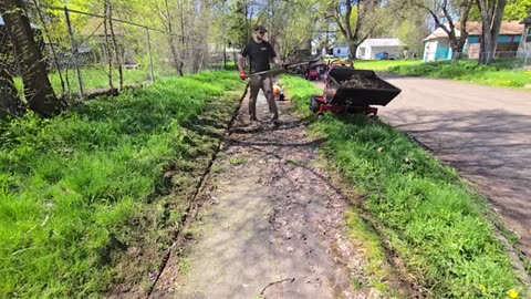 I Felt Like An ARCHEOLOGIST Digging Up This BURIED Sidewalk (Neighbors SHOCKED)_part10