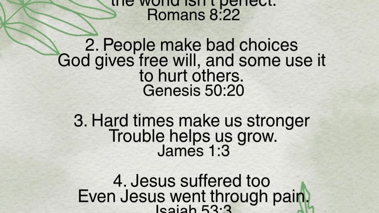 Why bad things happen to good people