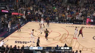 NBA - Steph drills the contested 3 to end the half!