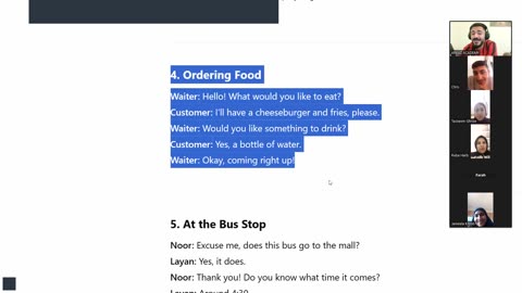 Simple phrases and roleplay