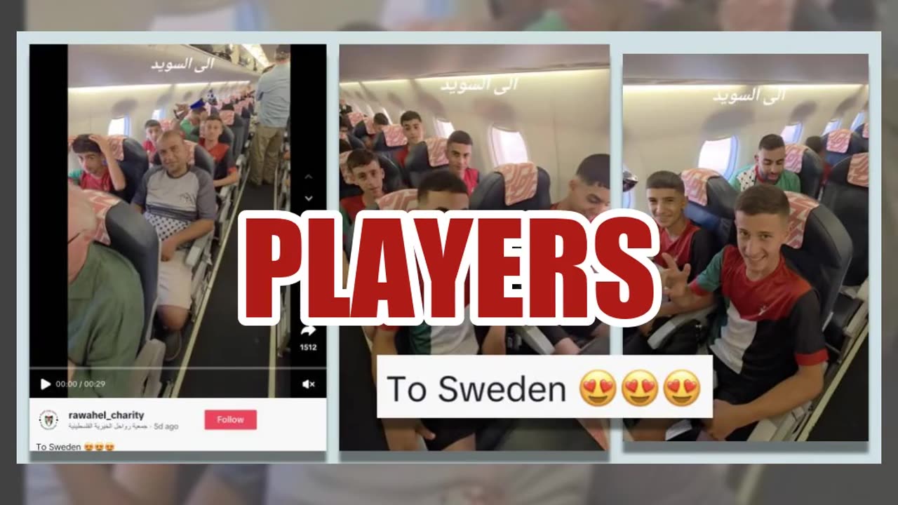 Fact Check: Video Does NOT Show Gazans Fleeing Palestine Arriving In Sweden -- West Bank Soccer Team