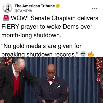 Watch: Senate Chaplain SCOLDS Democrats Over Shutdown Tactics In Stern Congressional Prayer