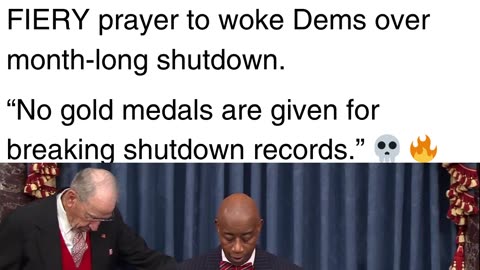 Watch: Senate Chaplain SCOLDS Democrats Over Shutdown Tactics In Stern Congressional Prayer