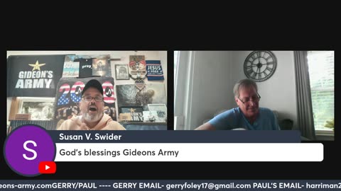 GIDEONS ARMY TUESDAY LIVE 8/5 @ 930 AM EST WITH JIMBO