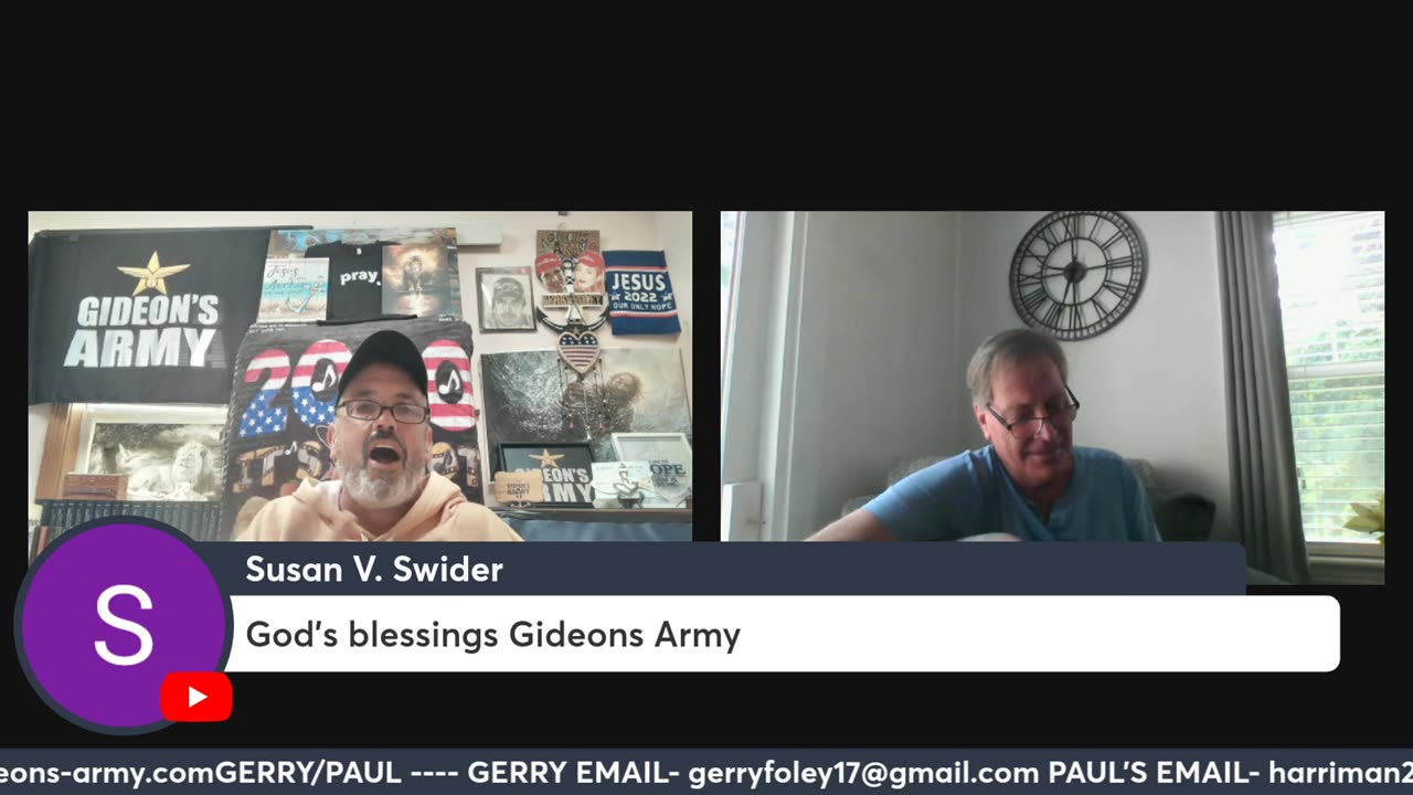 GIDEONS ARMY TUESDAY LIVE 8/5 @ 930 AM EST WITH JIMBO