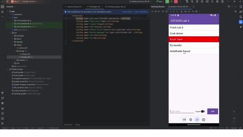 Client Work (𝐋𝐚𝐛 𝟑)|CST2335 𝐋𝐚𝐛 𝟑 output Mobile Graphical Interface Programming| Algonquin College