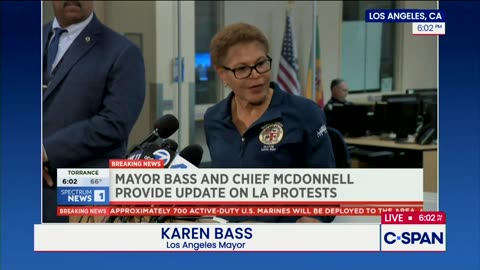 Perturbed Karen Bass Makes New Demands Of Trump At Monday Night Press Conference