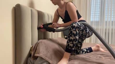 Deep Bed Vacuuming ASMR ｜ Relaxing Cleaning Sounds (No Talking)