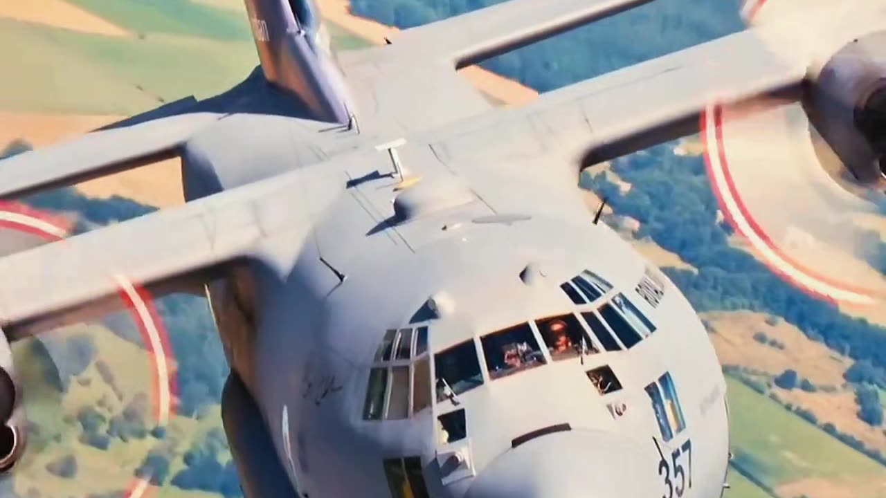 Watch the C-130 “Hercules” flight display from an air-to-air perspective 🛩️