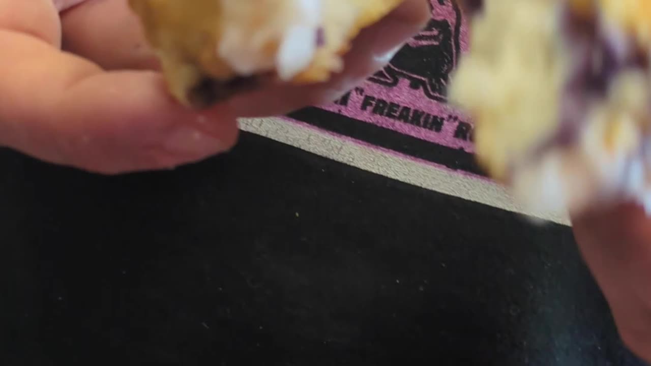 Bojangles Bo Berry Blueberry Glazed Biscuit Taste Test The Fast-Food Restaurant Dessert Review Guys