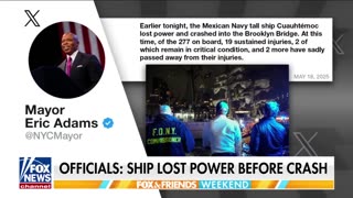 2 dead, 19 hurt after Mexican ship collides with Brooklyn Bridge