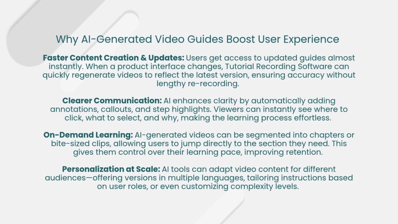 Why AI-Generated Video Guides Improve User Experience & Engagement?