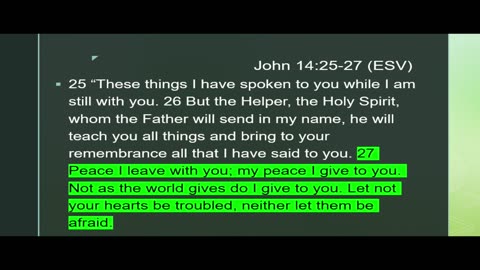 20250720 - Be Series - Be at Peace, John 14:27