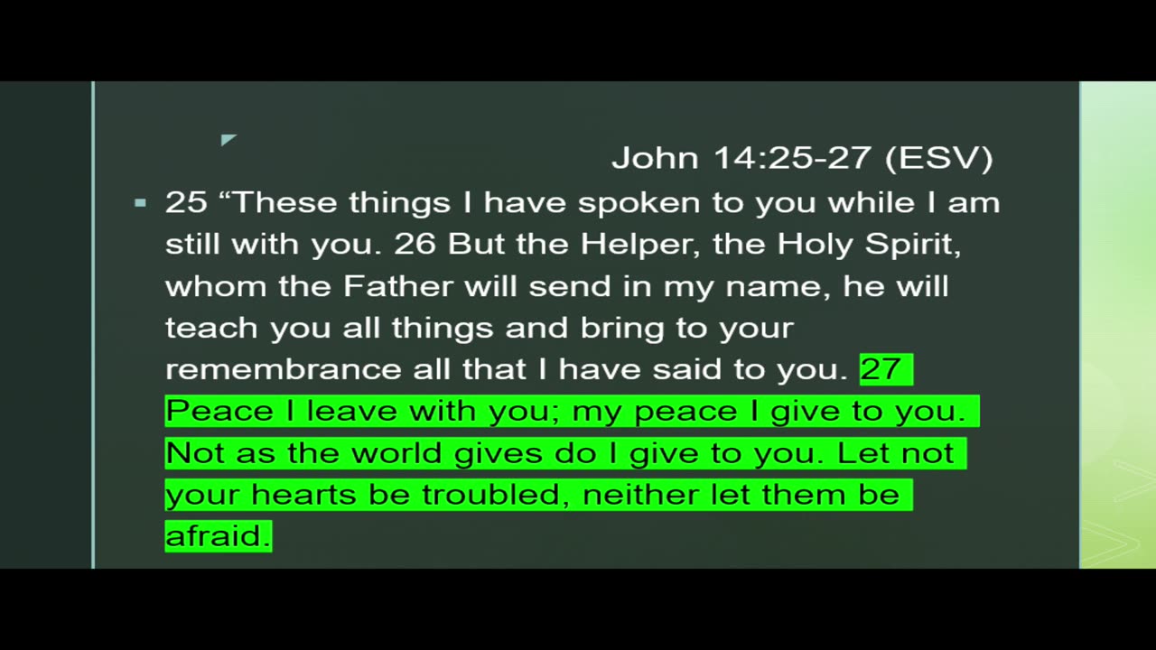20250720 - Be Series - Be at Peace, John 14:27