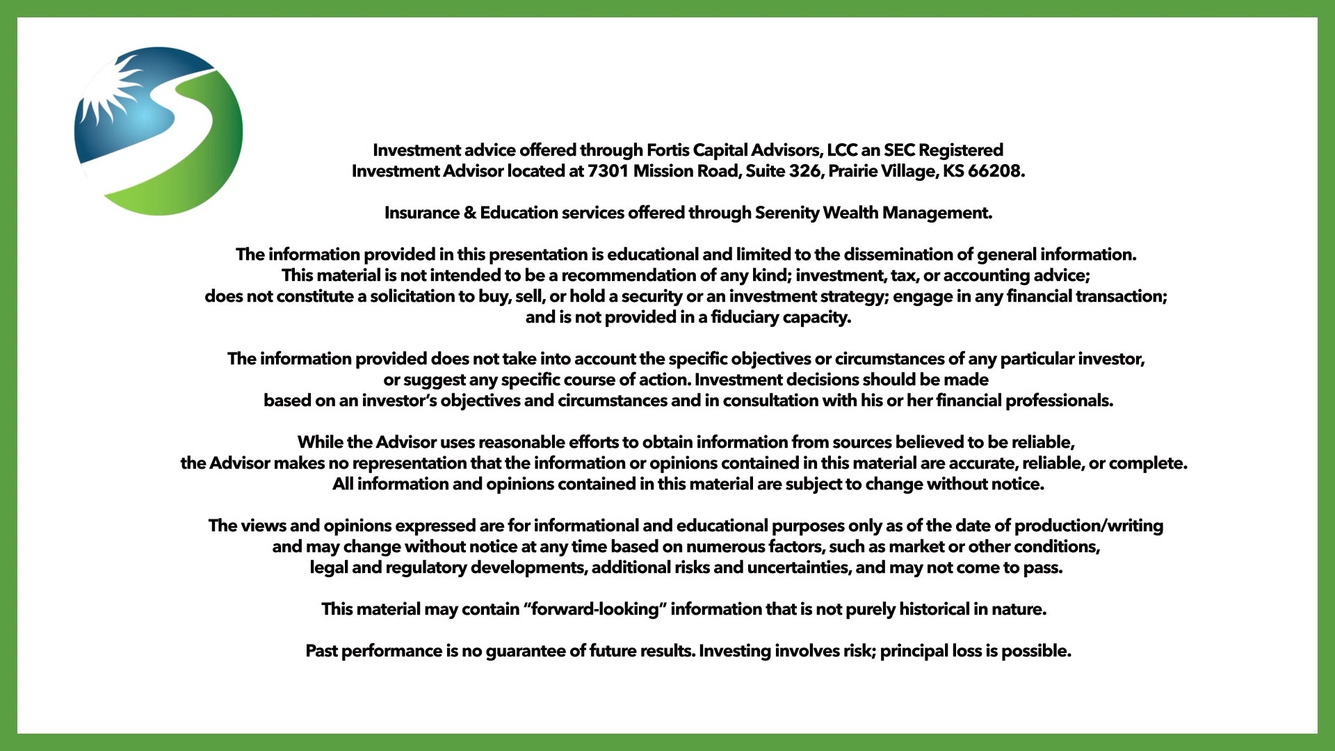 Serenity Wealth Now with Chris Cooper | September 21, 2025