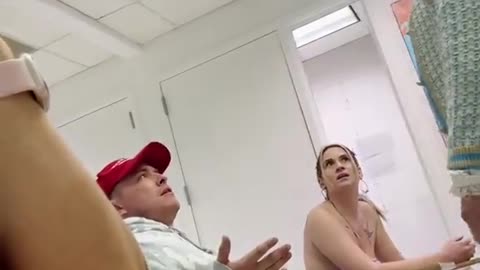 Whoa 😳 Dude gets thrown out of class for wearing a MAGA hat. He stood his ground 🫡