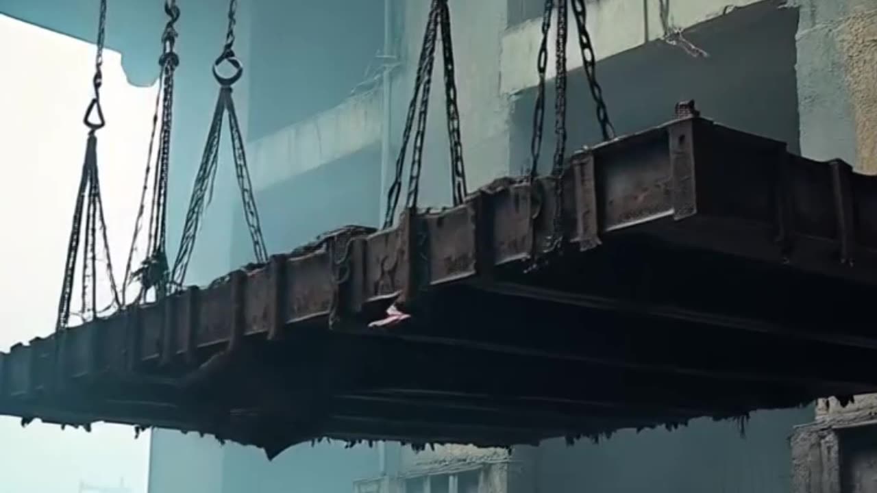 Rolls-Royce Wraith Awaits Impact Under Collapsing Freight Elevator in Bombed Factory #crushing #car