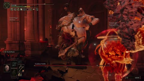 Elden Ring PC | Godskin Noble boss fight co-op w/2 summoned cooperators on NG w/achievement