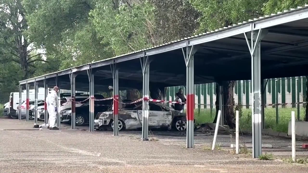 Cars set on fire overnight at French prison in wave of attacks