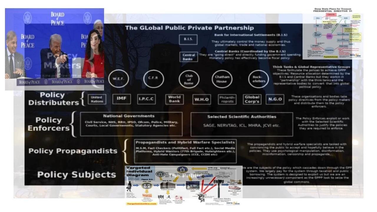 suppose BOARD of PEACE is BIS POLICY DISTRIBUTOR AS TRUMP runs cover for CYBER TREASON & TORTURE pro