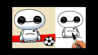 How to Draw Baymax Cute from Big Hero 6